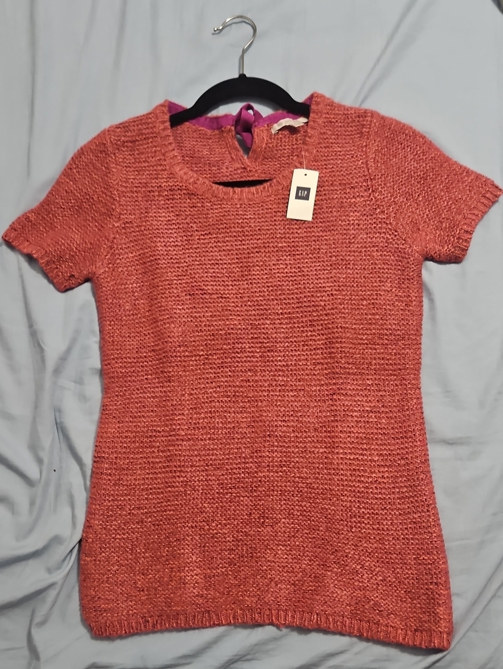 GAP Women’s Short-Sleeve Knit Top - Coral